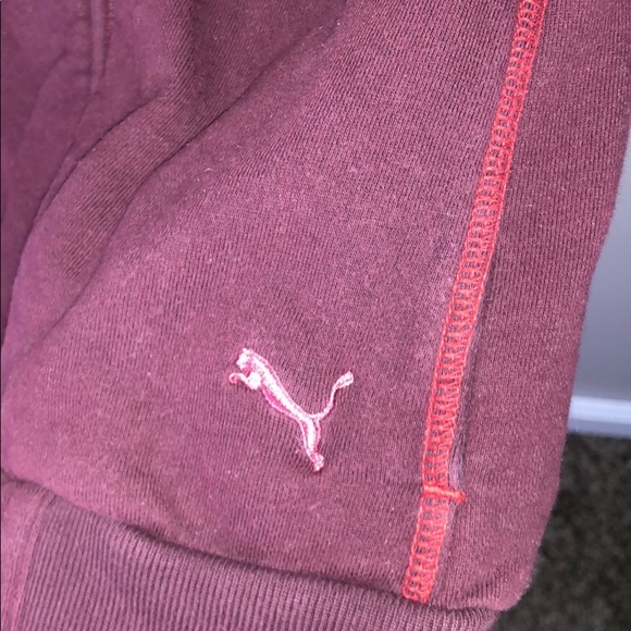 Puma Burgundy Red Long Sleeve Full Zip Jacket Women’s Small - Picture 4 of 6
